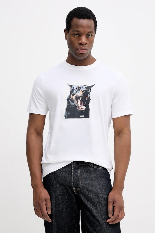 Хлопковая футболка Boss Orange, белый
Хлопковая футболка Boss Orange, белый