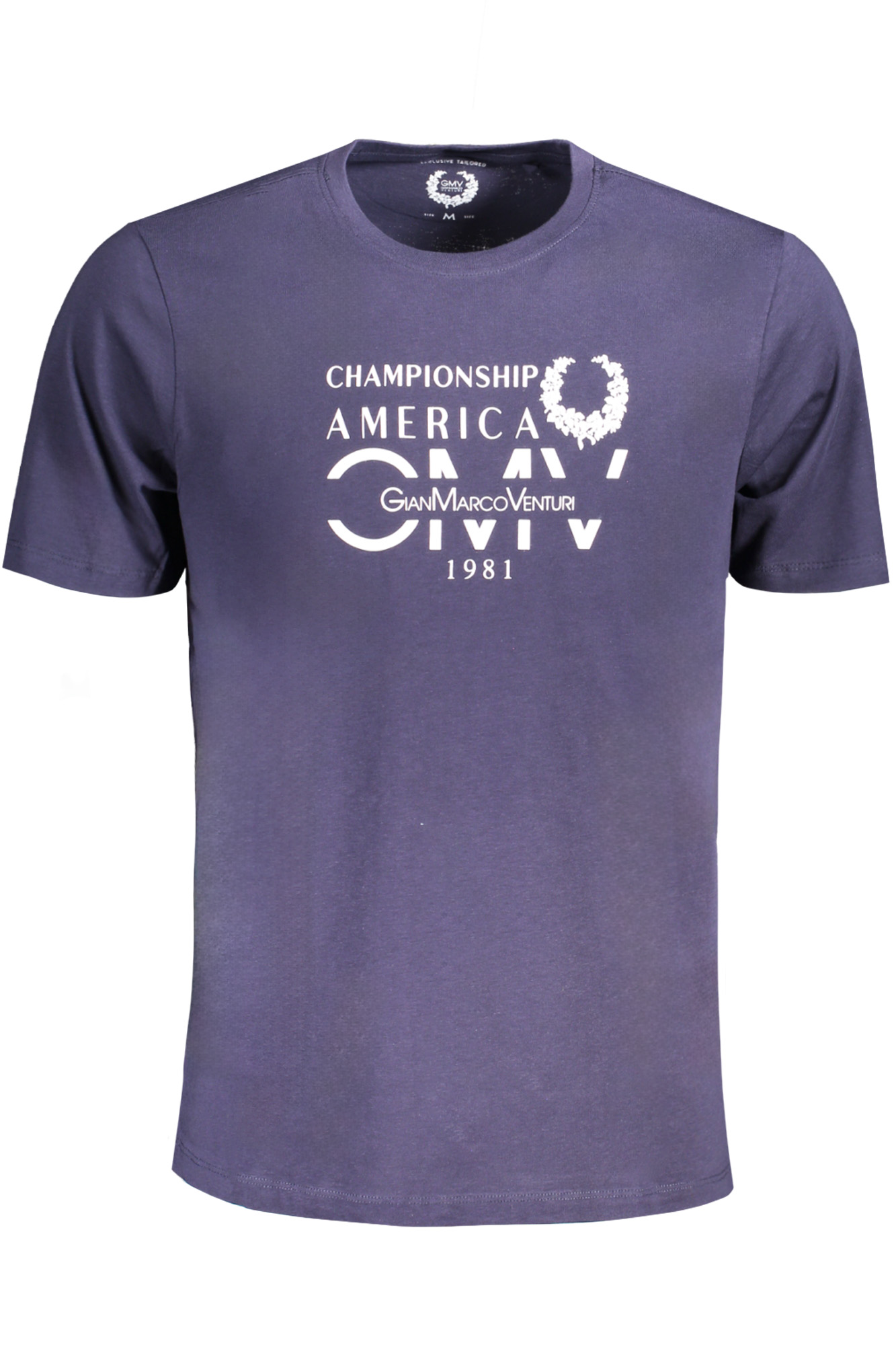 Мужская футболка Gian Marco Venturi хлопковая с белым принтом, синий
Мужская футболка Gian Marco Venturi хлопковая с белым принтом, синий
