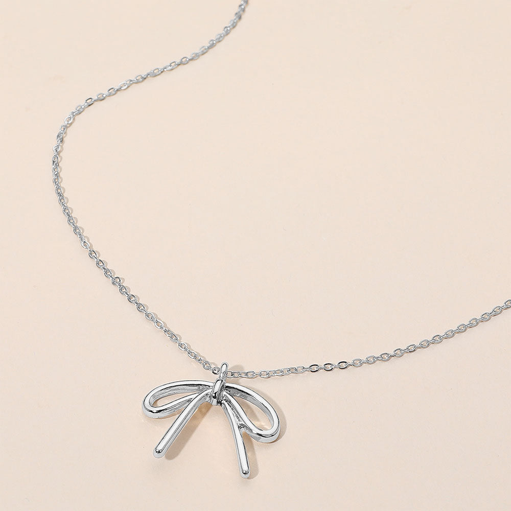 Ожерелье с металлическим бантом Fashnzfab, Rhodium
Ожерелье с металлическим бантом Fashnzfab, Rhodium