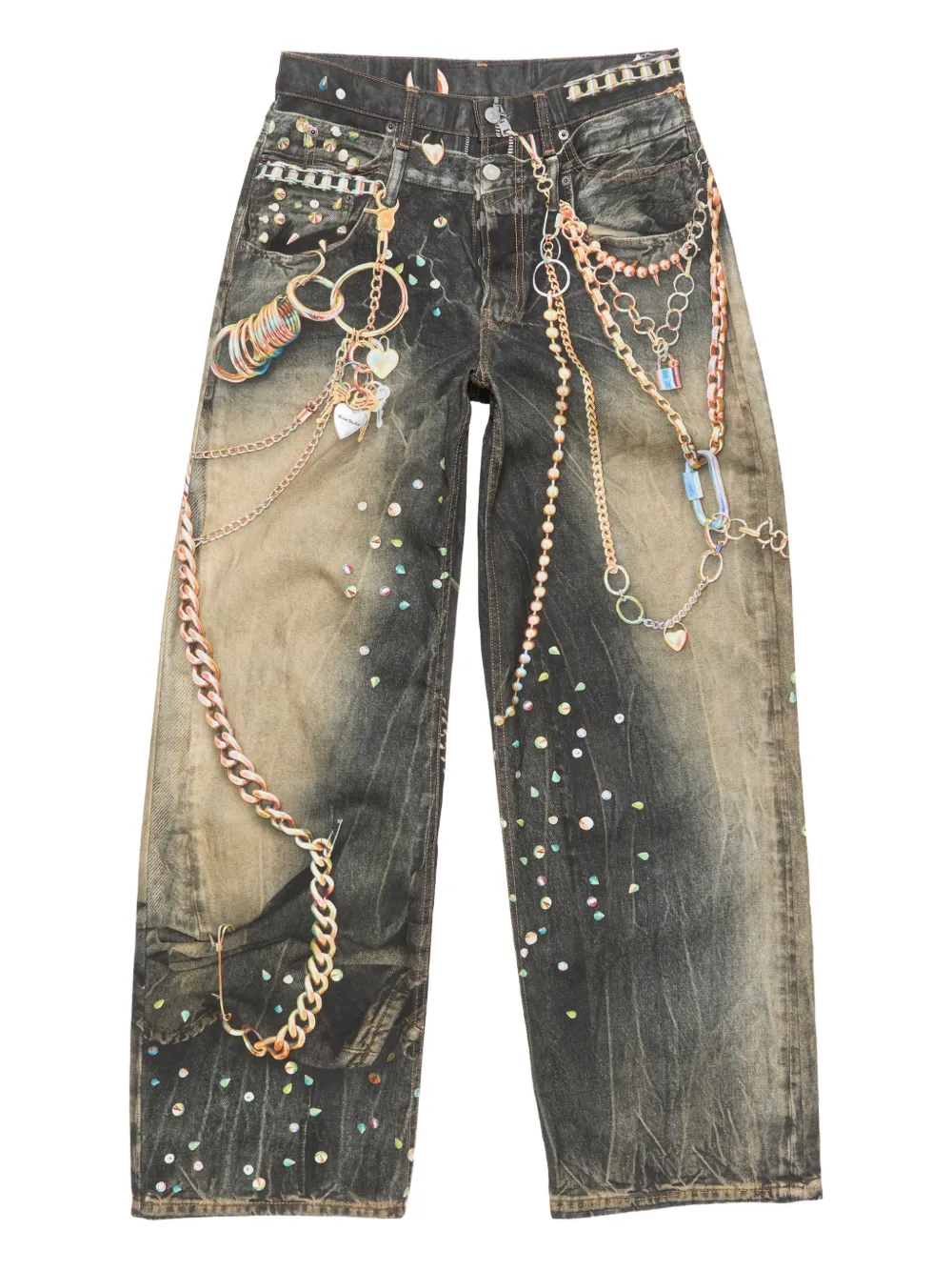 Джинсы с эффектом тромплей Acne Studios, серый
Джинсы с эффектом тромплей Acne Studios, серый