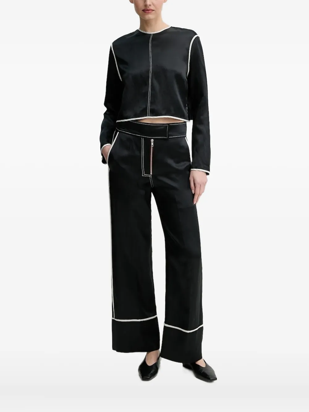 Блузка с окантовкой и застежкой-молнией Day Birger Et Mikkelsen, черный
Блузка с окантовкой и застежкой-молнией Day Birger Et Mikkelsen, черный