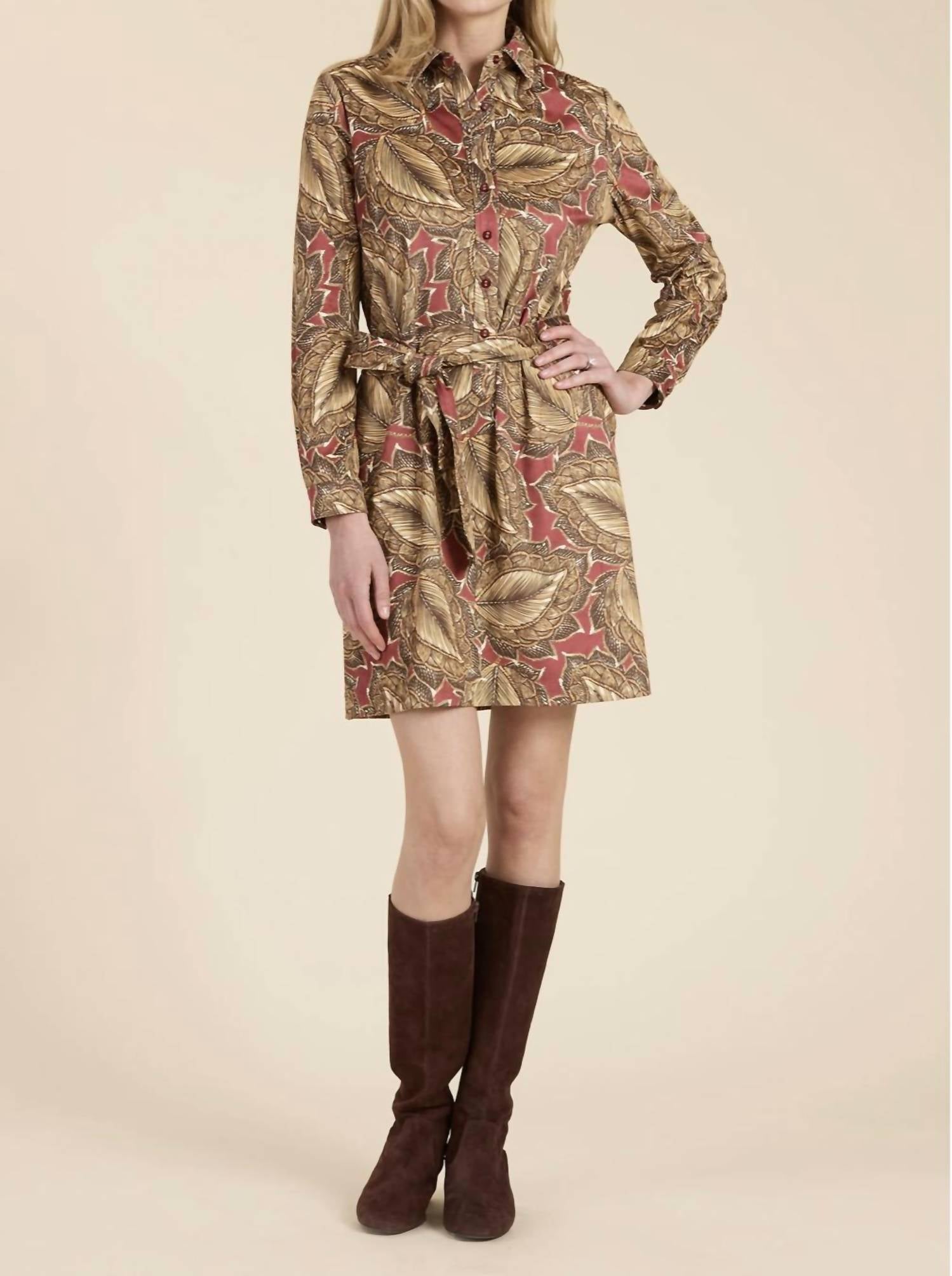 Мини-платье Ziva в коричневых листьях Tyler Boe
Мини-платье Ziva в коричневых листьях Tyler Boe