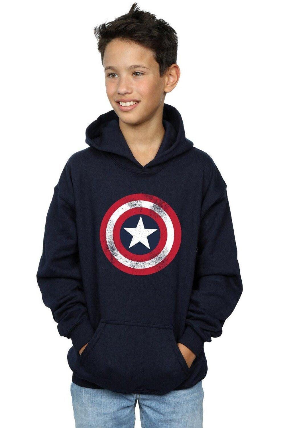 Толстовка с потертым щитом «Капитан Америка» Marvel, темно-синий
Толстовка с потертым щитом «Капитан Америка» Marvel, темно-синий