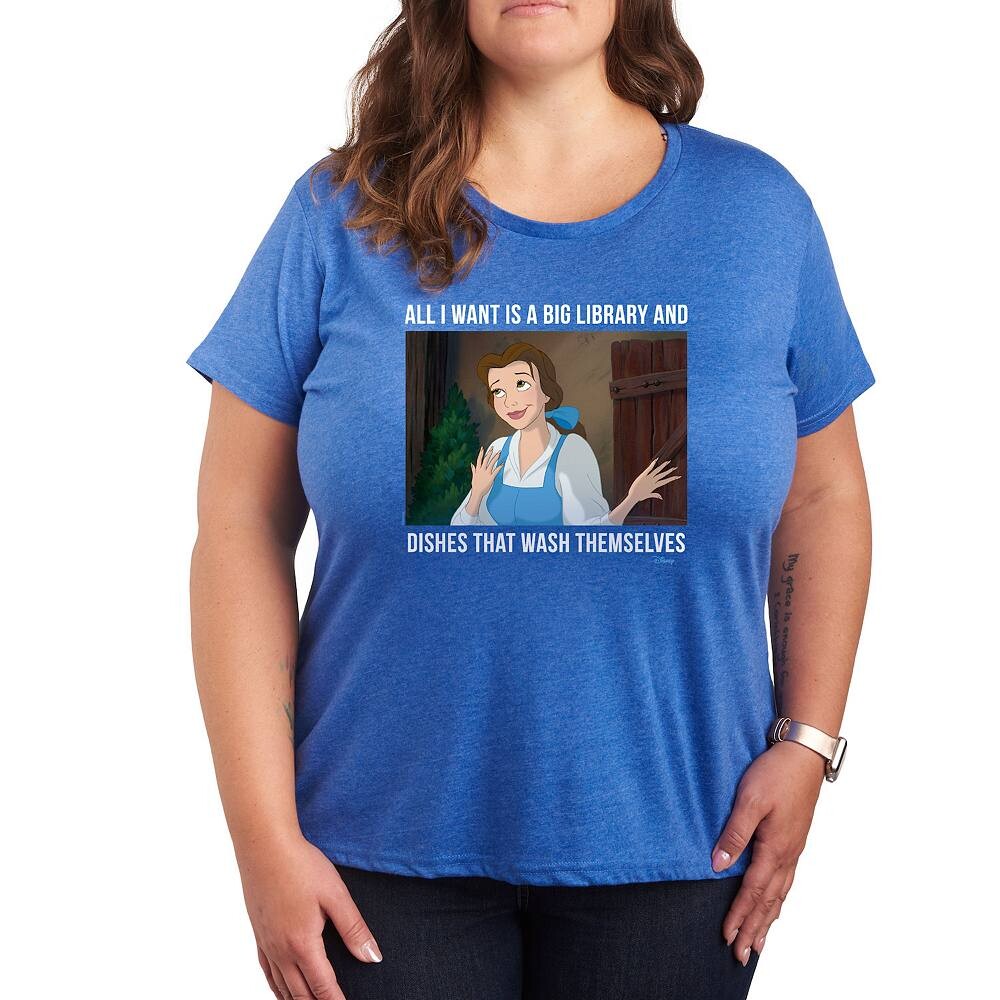Футболка с рисунком библиотеки Disney Princess Belle Plus, цвет Heather Royal Blue
Футболка с рисунком библиотеки Disney Princess Belle Plus, цвет Heather Royal Blue