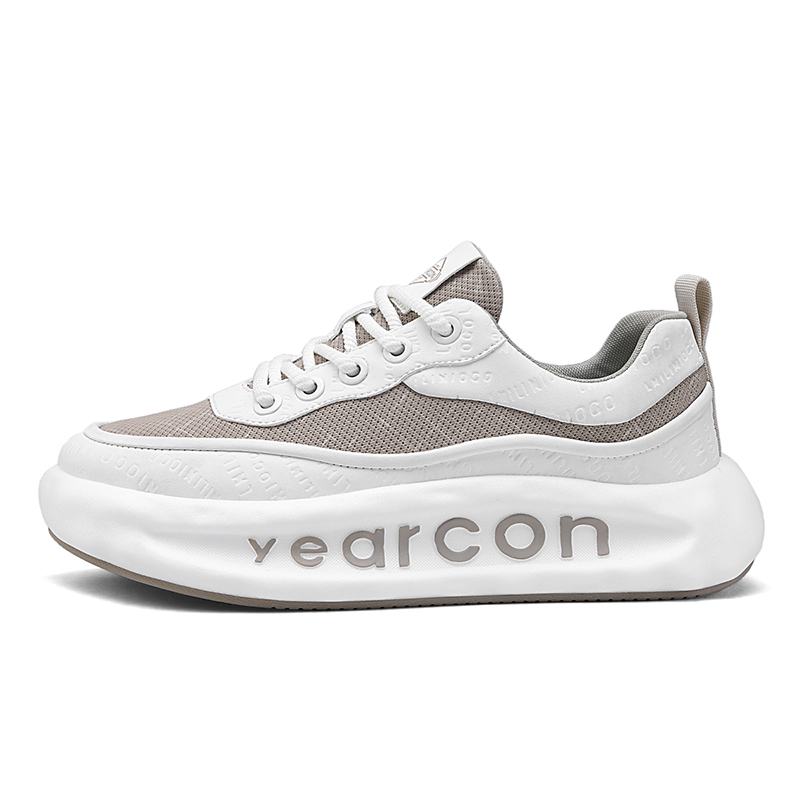 YEARCON Мужские низкие кеды бежевые, цвет White Khaki 
YEARCON Мужские низкие кеды бежевые, цвет White Khaki