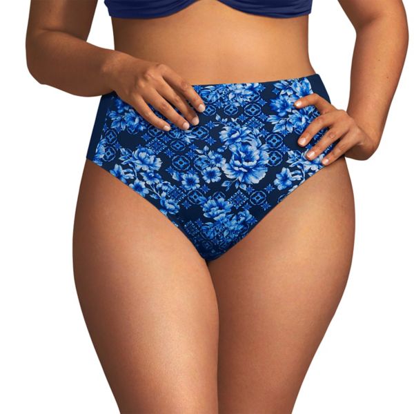 Плавки бикини больших размеров с высокой талией и швами Lands' End, цвет deep sea navy floral
Плавки бикини больших размеров с высокой талией и швами Lands' End, цвет deep sea navy floral