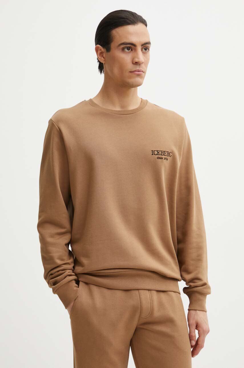 Хлопковая толстовка Iceberg, бежевый
Хлопковая толстовка Iceberg, бежевый
