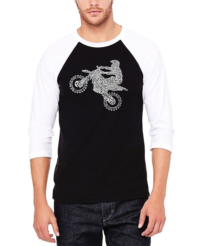 Мужская футболка для фристайла и мотокросса FMX Raglan Baseball Word Art LA Pop Art, черный
Мужская футболка для фристайла и мотокросса FMX Raglan Baseball Word Art LA Pop Art, черный