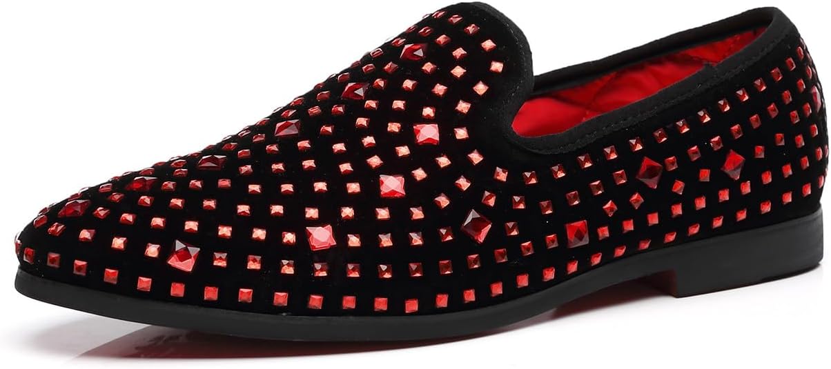 Мокасины-тапочки Santimon Loafer для мужчин, ручной работы, с пайетками и стразами, с острым носком, черные
Мокасины-тапочки Santimon Loafer для мужчин, ручной работы, с пайетками и стразами, с острым носком, черные