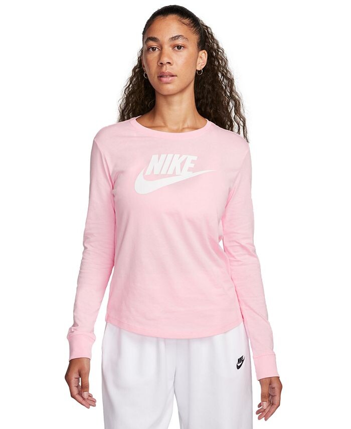 Женская спортивная футболка Essentials с длинными рукавами и логотипом Nike, розовый
Женская спортивная футболка Essentials с длинными рукавами и логотипом Nike, розовый