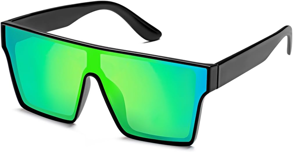 Крупные солнцезащитные очки UV400 с поляризацией, дизайнерские, для мужчин и женщин, большие, плоские, квадратные, модные, с зеркальными линзами BINGKING, Green Mirror
Крупные солнцезащитные очки UV400 с поляризацией, дизайнерские, для мужчин и женщин, большие, плоские, квадратные, модные, с зеркальными линзами BINGKING, Green Mirror