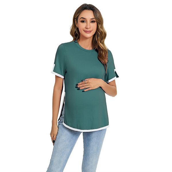Блузка для беременных с цветочным принтом и боковым разрезом Kojooin, Dark Green
Блузка для беременных с цветочным принтом и боковым разрезом Kojooin, Dark Green