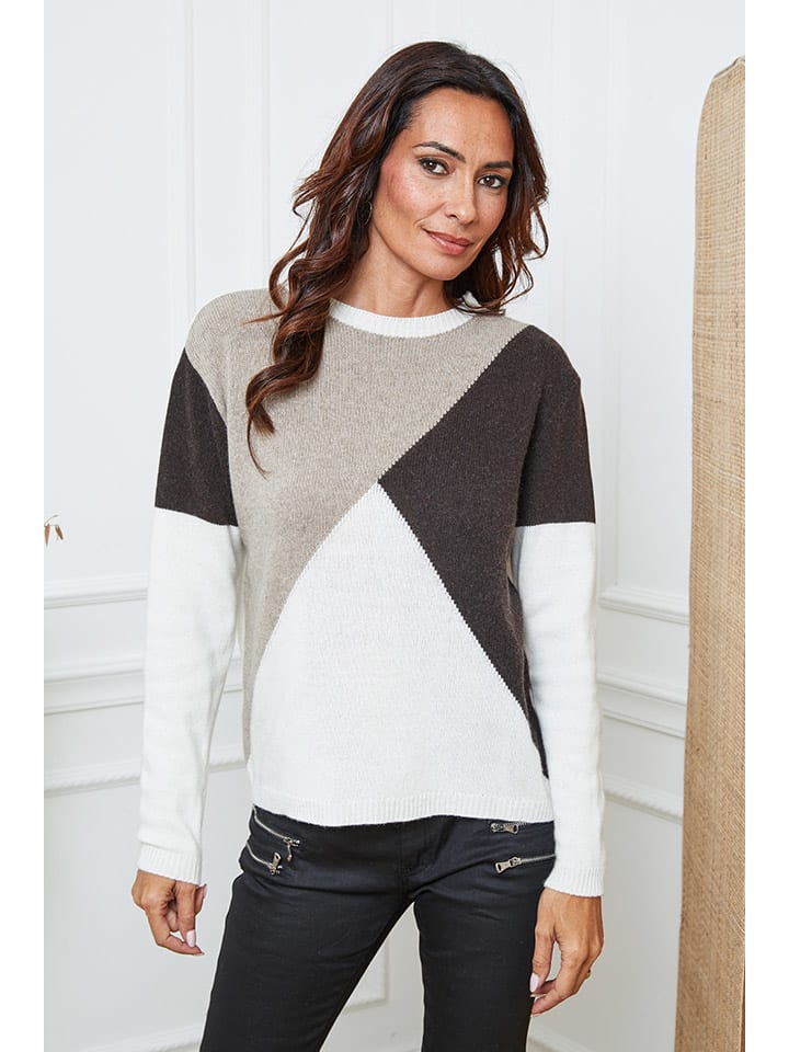 So Cachemire Свитер "Ланос" кремово-бежево-коричневого цвета
So Cachemire Свитер "Ланос" кремово-бежево-коричневого цвета