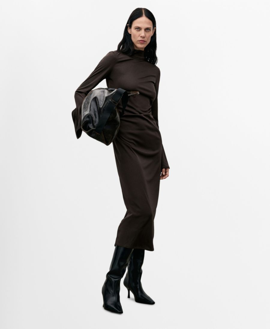 Женское облегающее платье с рукавами-колоколами MANGO, Brown
Женское облегающее платье с рукавами-колоколами MANGO, Brown