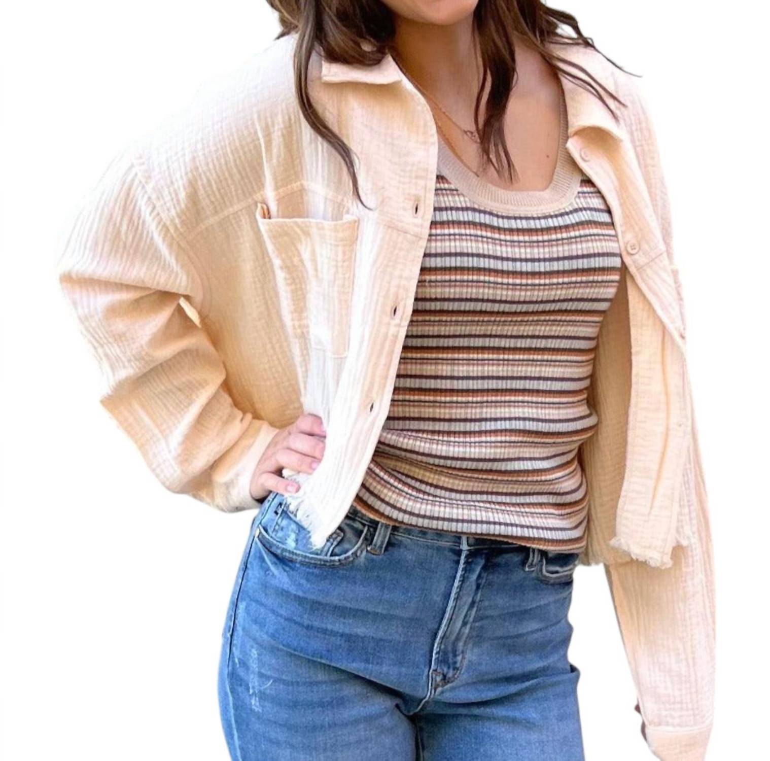 Топ из гофрированной марли муслинового цвета, кремовый HYFVE
Топ из гофрированной марли муслинового цвета, кремовый HYFVE