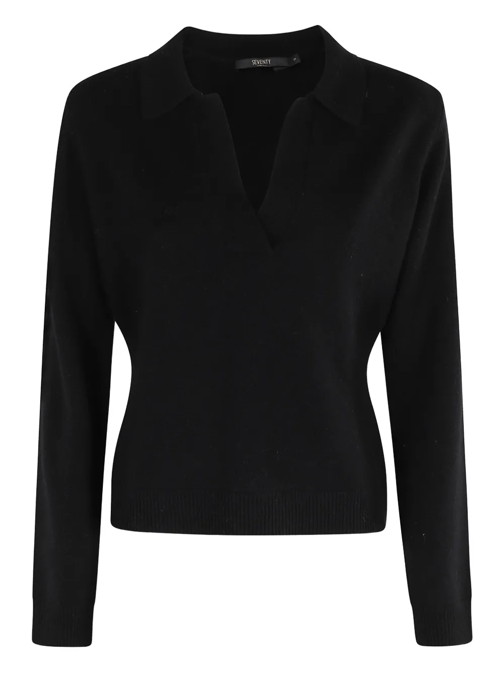 Трикотажный топ с воротником-поло Seventy, черный
Трикотажный топ с воротником-поло Seventy, черный