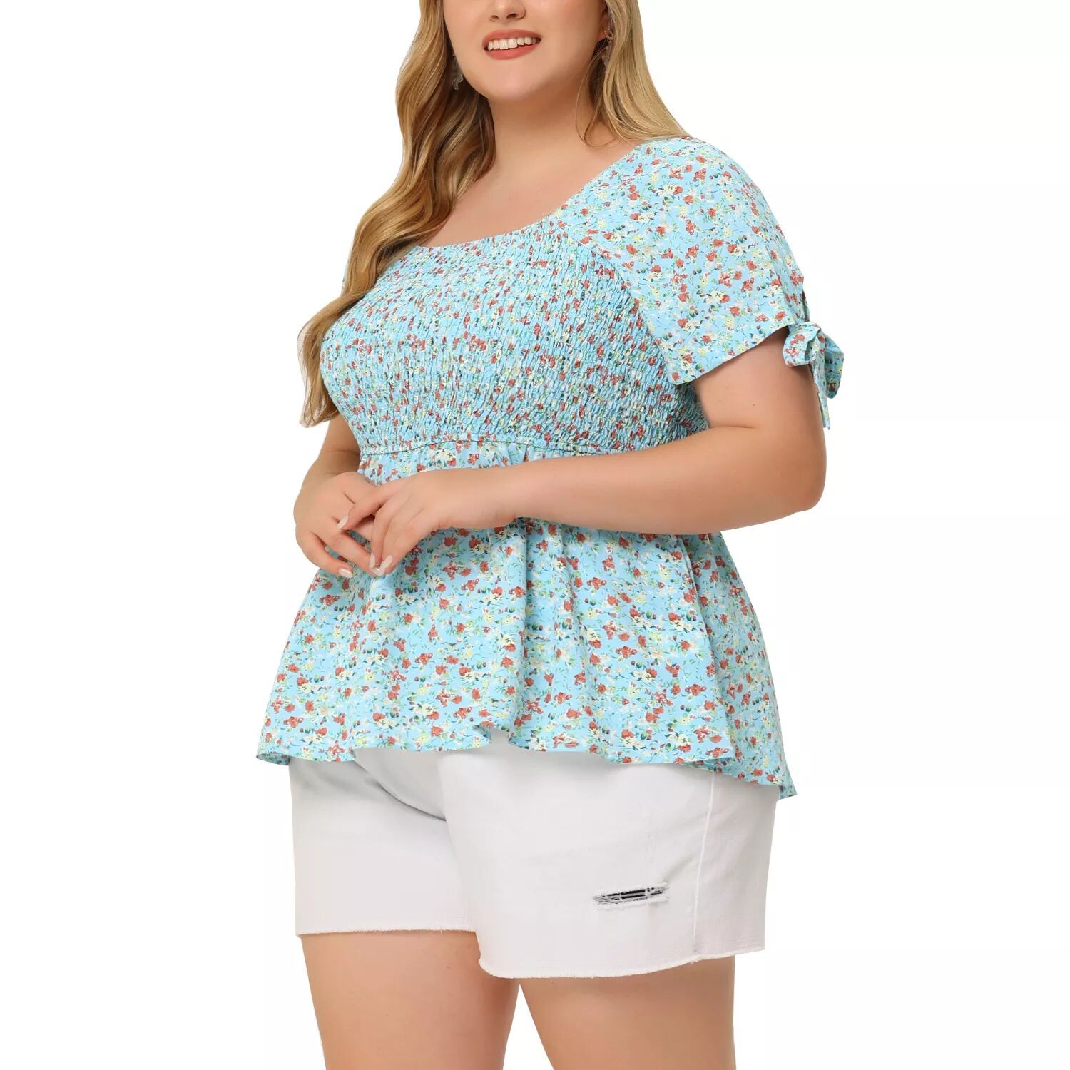 Блузки больших размеров для женщин с квадратным вырезом и галстуком-бабочкой, летние топы с баской и короткими рукавами Agnes Orinda, розовый
Блузки больших размеров для женщин с квадратным вырезом и галстуком-бабочкой, летние топы с баской и короткими рукавами Agnes Orinda, розовый