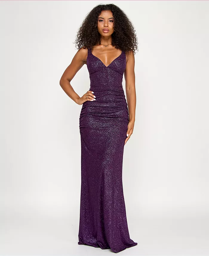 Платье-русалка с блестками и корсетом для юниоров Emerald Sundae, фиолетовый 
Платье-русалка с блестками и корсетом для юниоров Emerald Sundae, фиолетовый