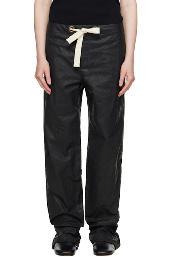 Черные прямые брюки-дождевики LEMAIRE 
Черные прямые брюки-дождевики LEMAIRE