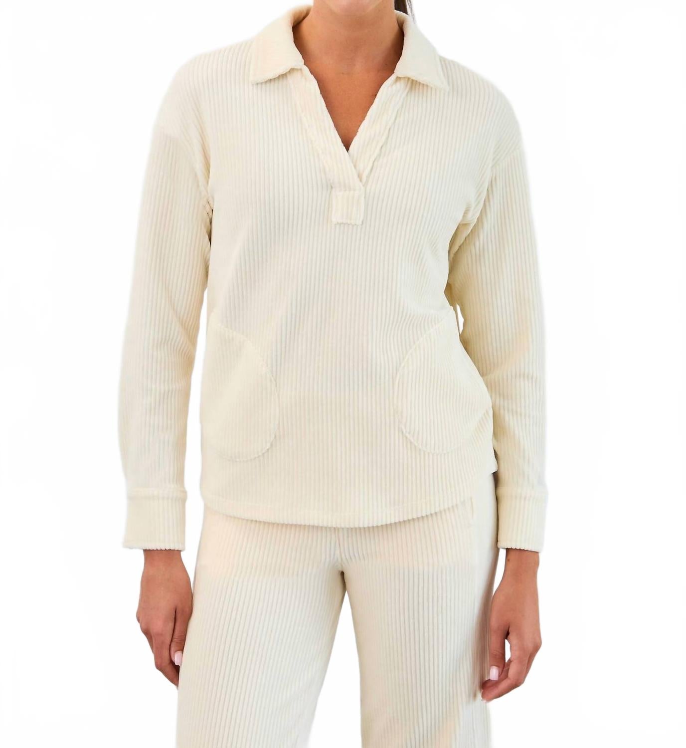 FDJ Женская блузка-поувер кремового цвета
FDJ Женская блузка-поувер кремового цвета