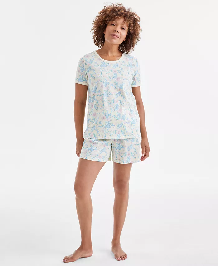 Женский пижамный комплект с коротким рукавом в цветочном принте Charter Club, желтый
Женский пижамный комплект с коротким рукавом в цветочном принте Charter Club, желтый