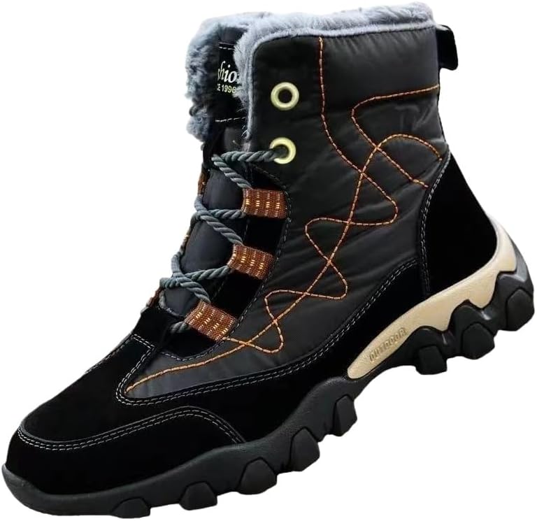 Зимние мужские толстые и теплые сапоги для снега - высокие кроссовки на шнуровке - для активного отдыха, альпинизма, снегоступинга и повседневного использования Fmshi, черный
Зимние мужские толстые и теплые сапоги для снега - высокие кроссовки на шнуровке - для активного отдыха, альпинизма, снегоступинга и повседневного использования Fmshi, черный