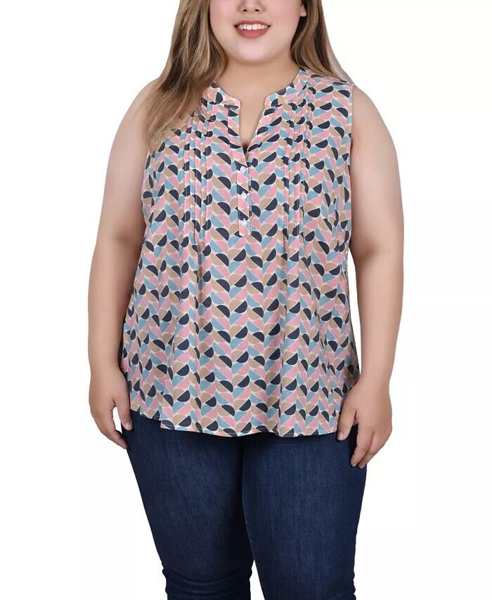 Блузка без рукавов с защипами больших размеров NY Collection, мультиколор
Блузка без рукавов с защипами больших размеров NY Collection, мультиколор