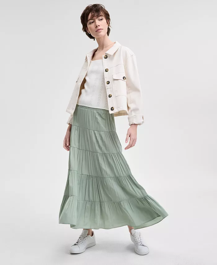 Женская макси-юбка с ярусами на резинке And Now This, зеленый
Женская макси-юбка с ярусами на резинке And Now This, зеленый