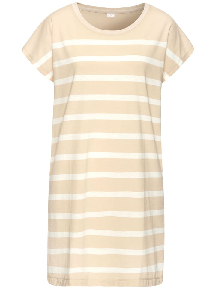 Ночная рубашка в бежево-белую полоску s.Oliver
Ночная рубашка в бежево-белую полоску s.Oliver