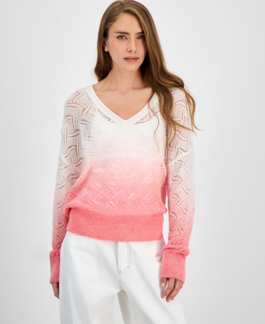 Женский свитер с ажурной отделкой в стиле омбре BOSS Orange, Coral
Женский свитер с ажурной отделкой в стиле омбре BOSS Orange, Coral