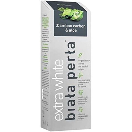 Зубная паста Extra White с бамбуковым углем и алоэ, Biala Perla
Зубная паста Extra White с бамбуковым углем и алоэ, Biala Perla