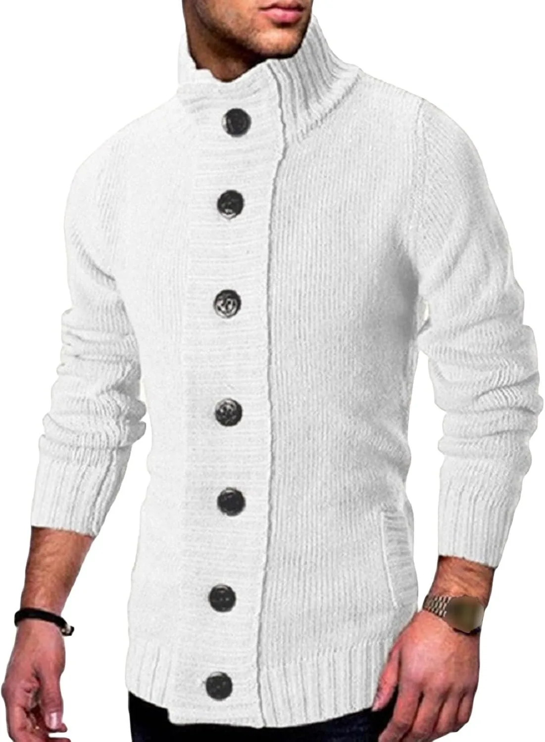 JEsilunmaMY мужской свитер с воротником стойкой, однобортный, однотонный, приталенный, крупная вязка, кардиган
JEsilunmaMY мужской свитер с воротником стойкой, однобортный, однотонный, приталенный, крупная вязка, кардиган