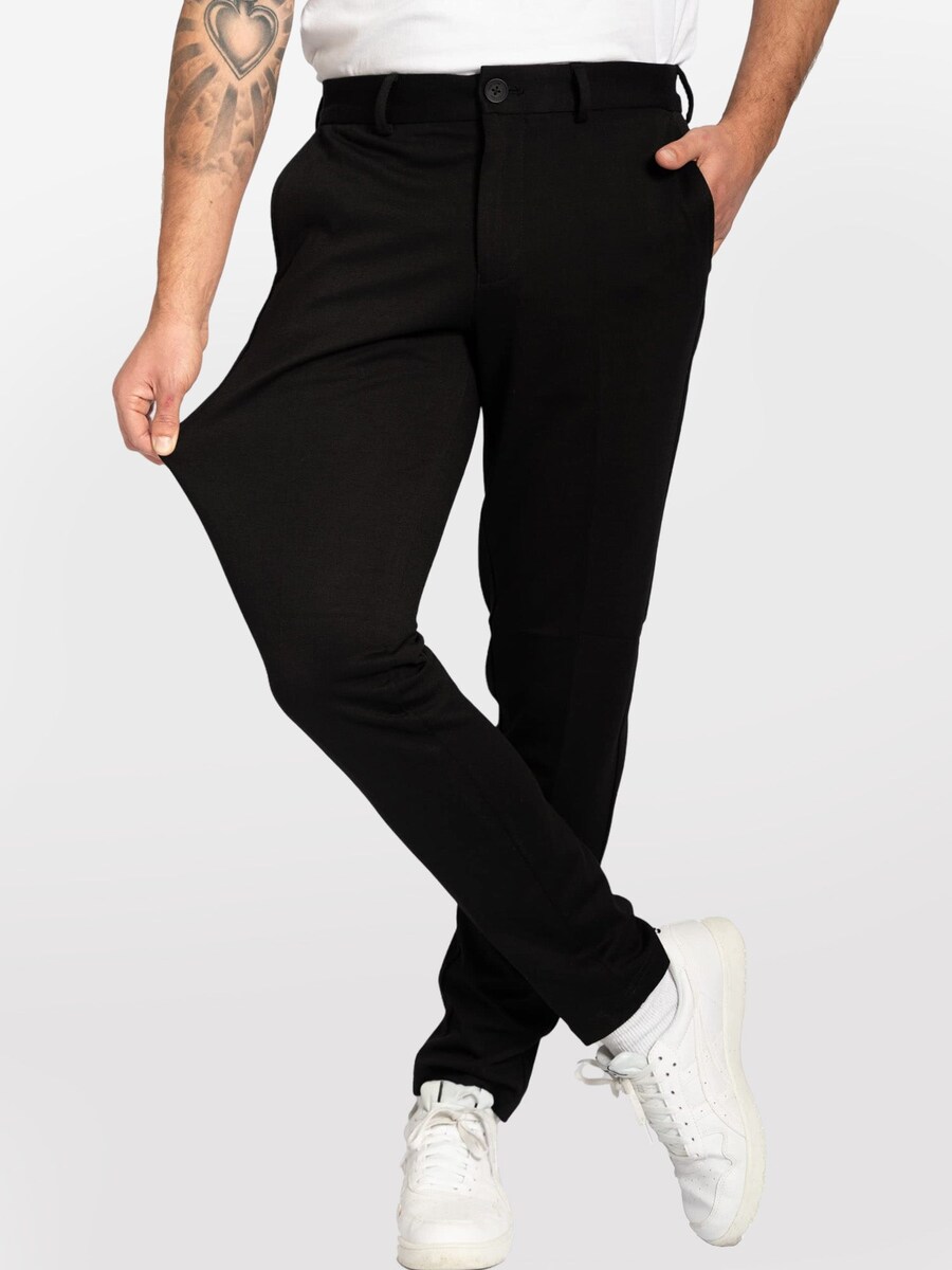 Узкие брюки со складками TEESHOPPEN, черный
Узкие брюки со складками TEESHOPPEN, черный