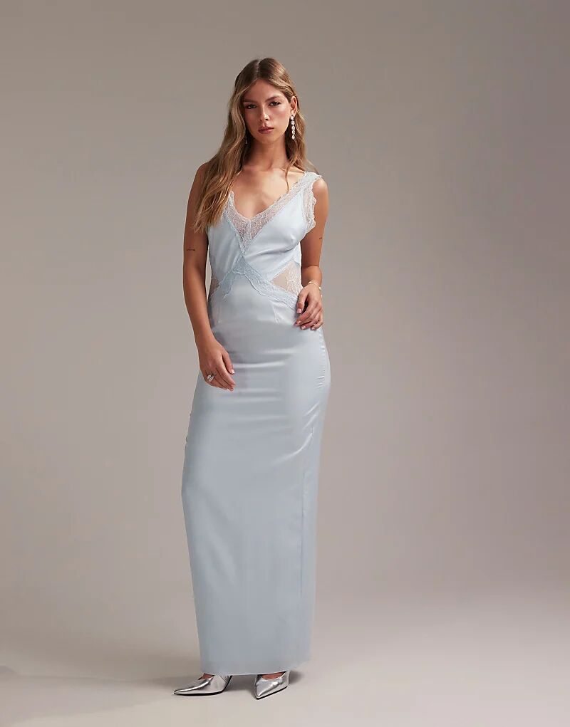 Платье макси с глубоким вырезом и кружевной отделкой для подружек невесты светло-голубого цвета ASOS DESIGN
Платье макси с глубоким вырезом и кружевной отделкой для подружек невесты светло-голубого цвета ASOS DESIGN