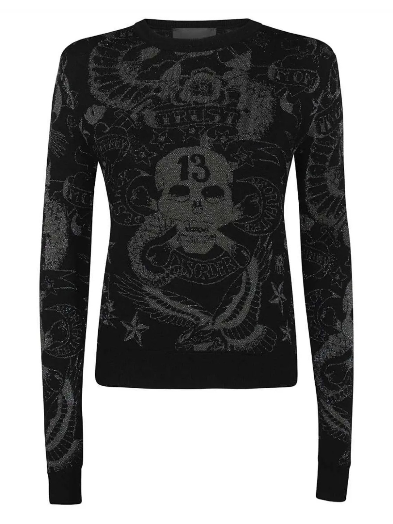 Топ из узорчатого жаккарда John Richmond, черный
Топ из узорчатого жаккарда John Richmond, черный