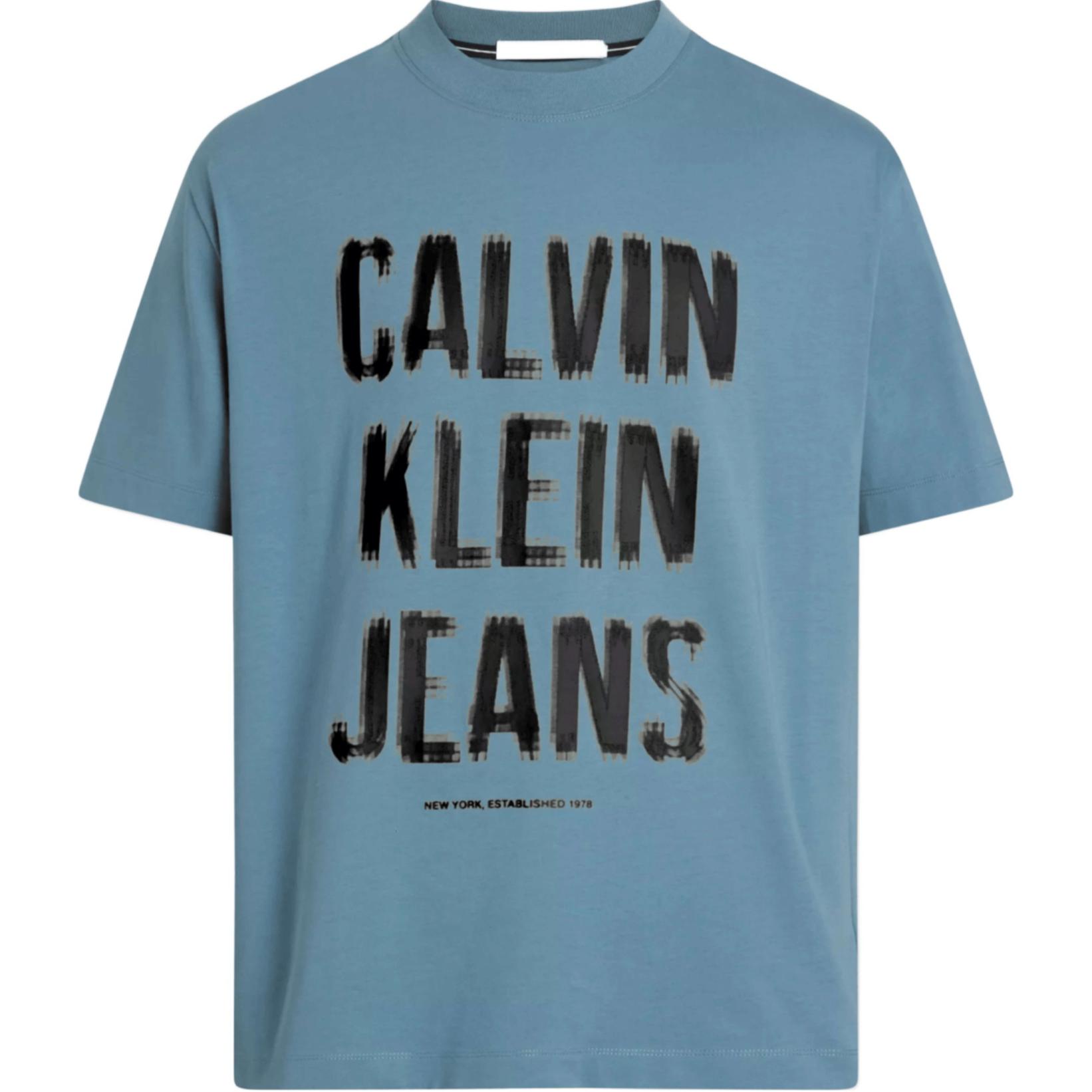 Футболка из хлопка с принтом логотипа Calvin Klein, синяя
Футболка из хлопка с принтом логотипа Calvin Klein, синяя