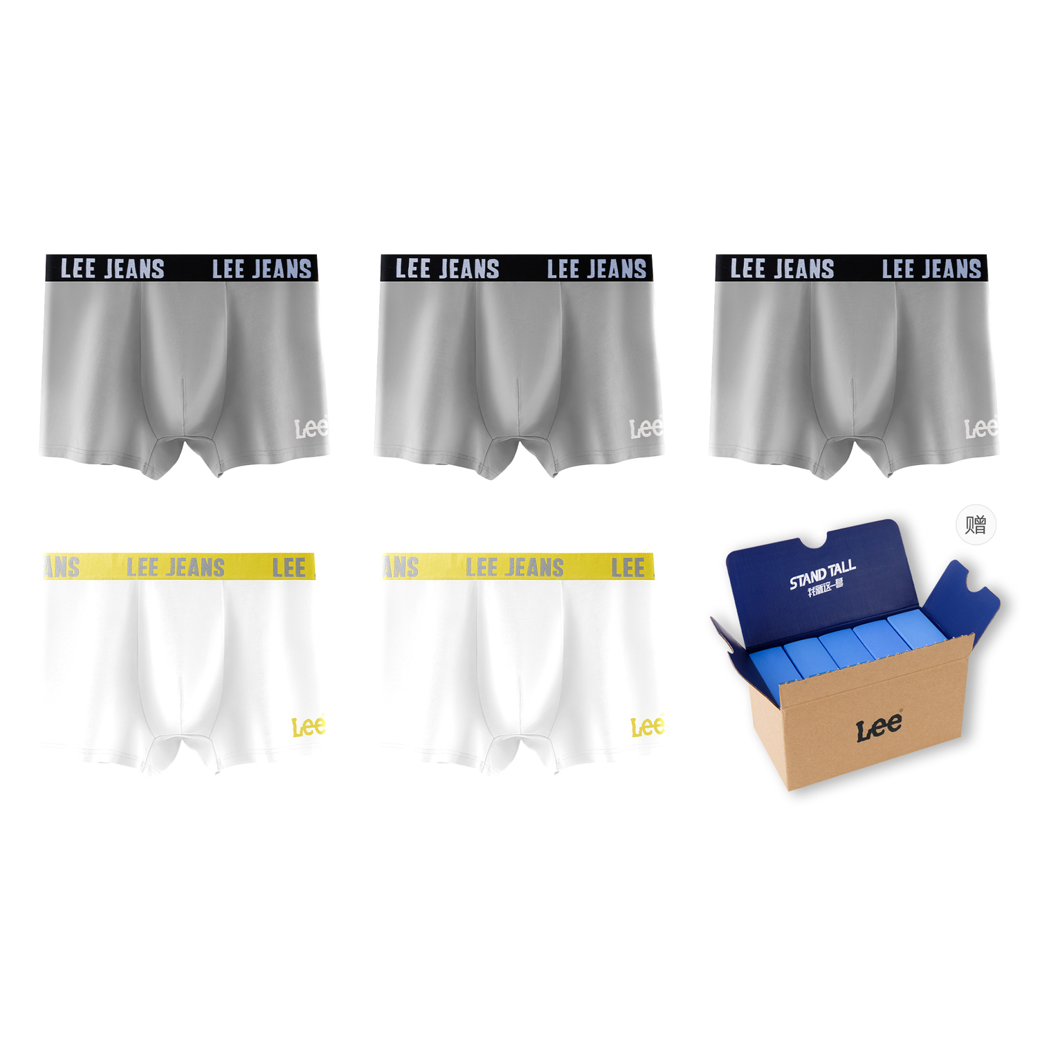 Lee Подарочный набор мужского белья 5 пар
Lee Подарочный набор мужского белья 5 пар