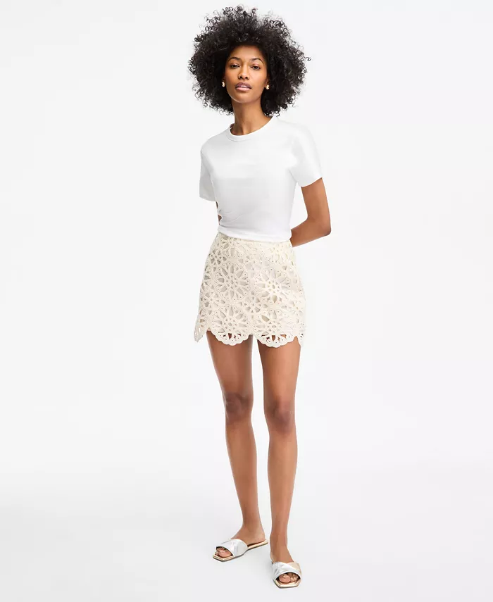 Женская мини-юбка с пайетками и кружевом On 34th, слоновая кость/кремовый
Женская мини-юбка с пайетками и кружевом On 34th, слоновая кость/кремовый