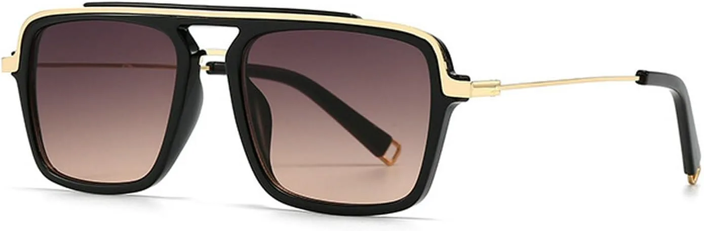 Laureles Модные женские солнцезащитные очки с двойной перемычкой, квадратной формы, ретро, для отдыха на природе, вечеринок и пляжа, мужские солнцезащитные очки, C2
Laureles Модные женские солнцезащитные очки с двойной перемычкой, квадратной формы, ретро, для отдыха на природе, вечеринок и пляжа, мужские солнцезащитные очки, C2