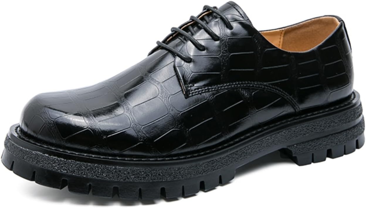 Мужские винтажные туфли с отделкой под каменную фактуру из лакированной кожи на шнуровке с платформой, низкие, с нескользящей массивной подошвой, для деловых и свадебных торжеств Boaobaihuo, черный
Мужские винтажные туфли с отделкой под каменную фактуру из лакированной кожи на шнуровке с платформой, низкие, с нескользящей массивной подошвой, для деловых и свадебных торжеств Boaobaihuo, черный