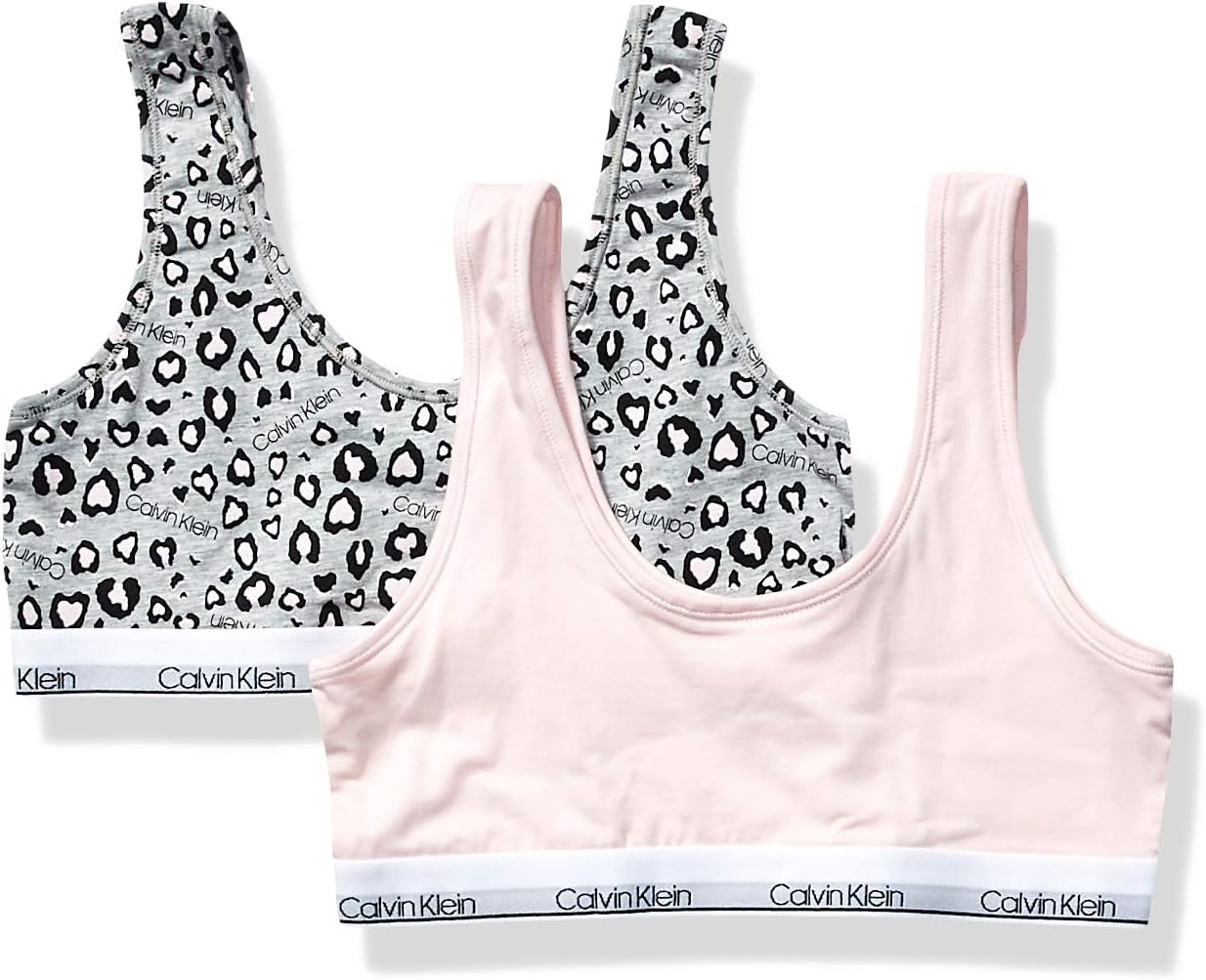 Комплект из 2 бюстгальтеров-бралеттов Calvin Klein для девочек Modern Cotton Bralette, Ck Leo Heather, Crystal Pink
Комплект из 2 бюстгальтеров-бралеттов Calvin Klein для девочек Modern Cotton Bralette, Ck Leo Heather, Crystal Pink