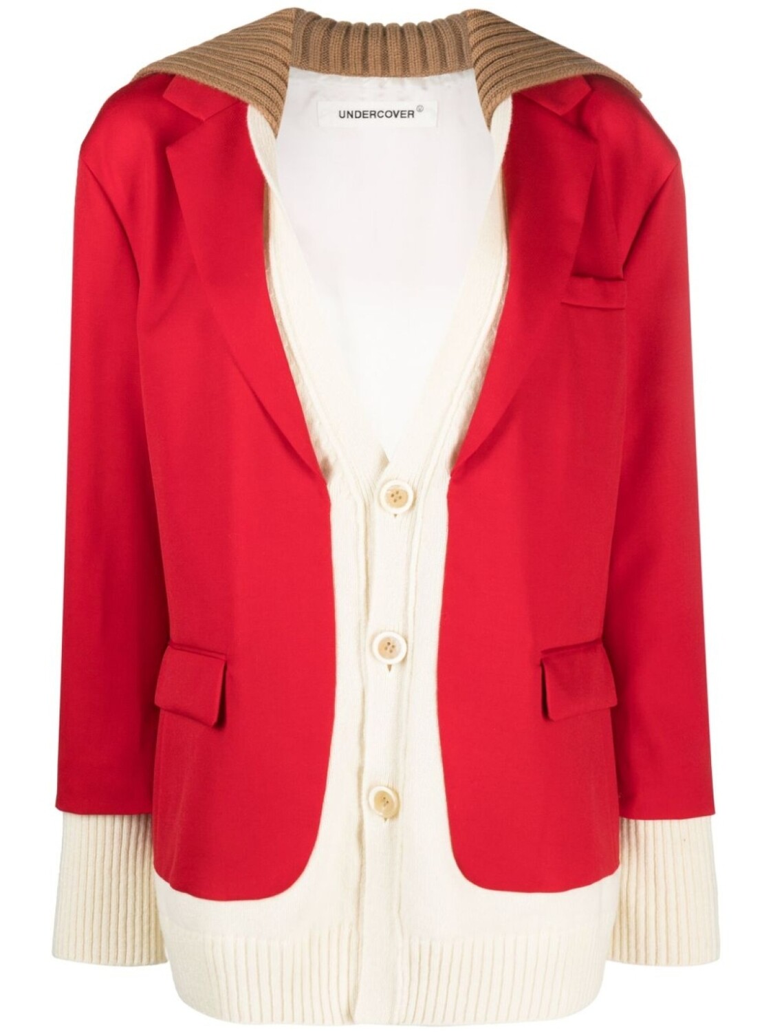 Undercover однобортный блейзер, красный
Undercover однобортный блейзер, красный