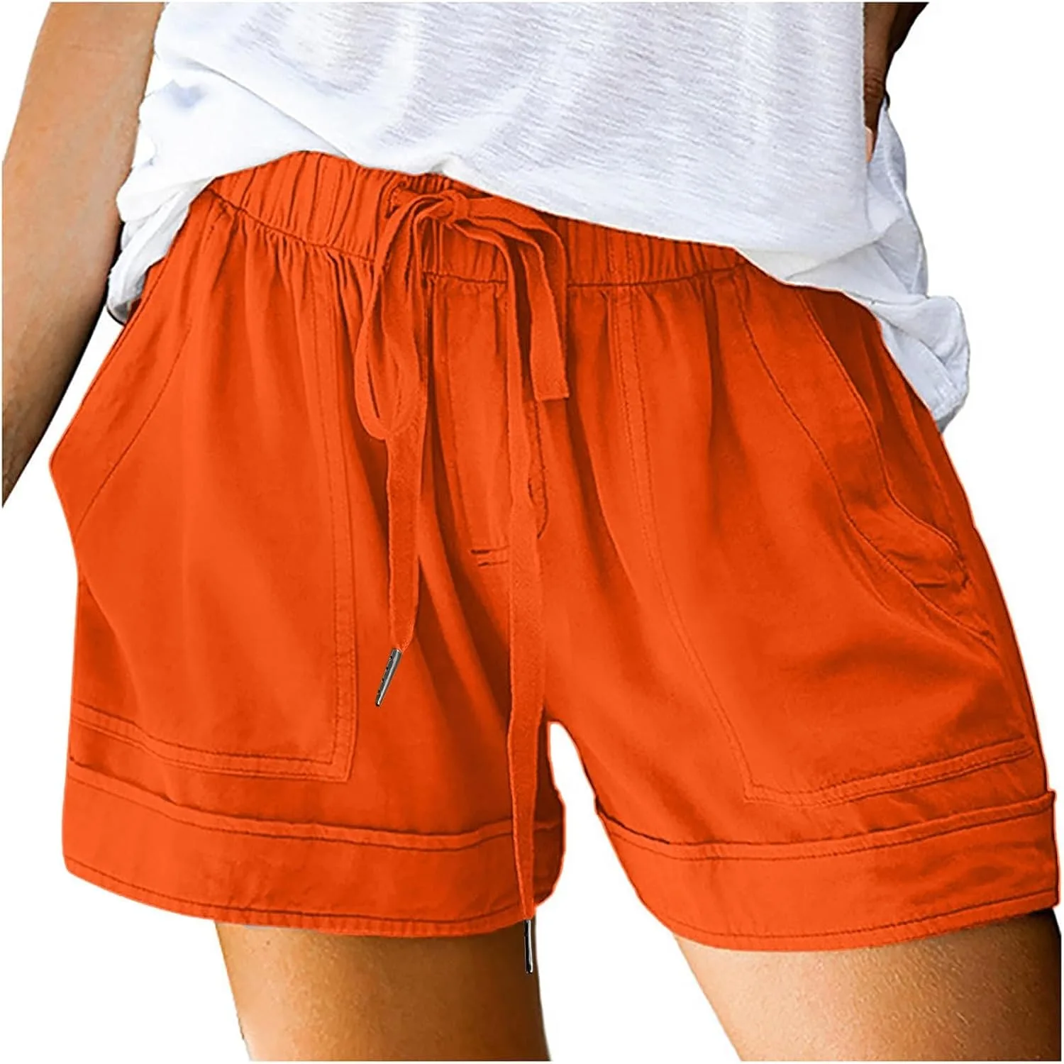 Franterd женские шорты карго plus size, летние, с эластичным поясом и шнурком
Franterd женские шорты карго plus size, летние, с эластичным поясом и шнурком