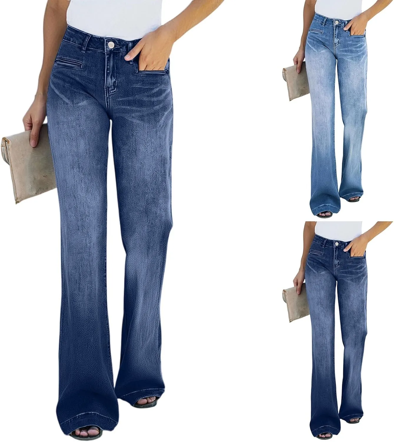 Джинсы Bell Bottom для женщин Mid Rise с эффектом потертости Stretchy Bootcut Rikbuig
Джинсы Bell Bottom для женщин Mid Rise с эффектом потертости Stretchy Bootcut Rikbuig