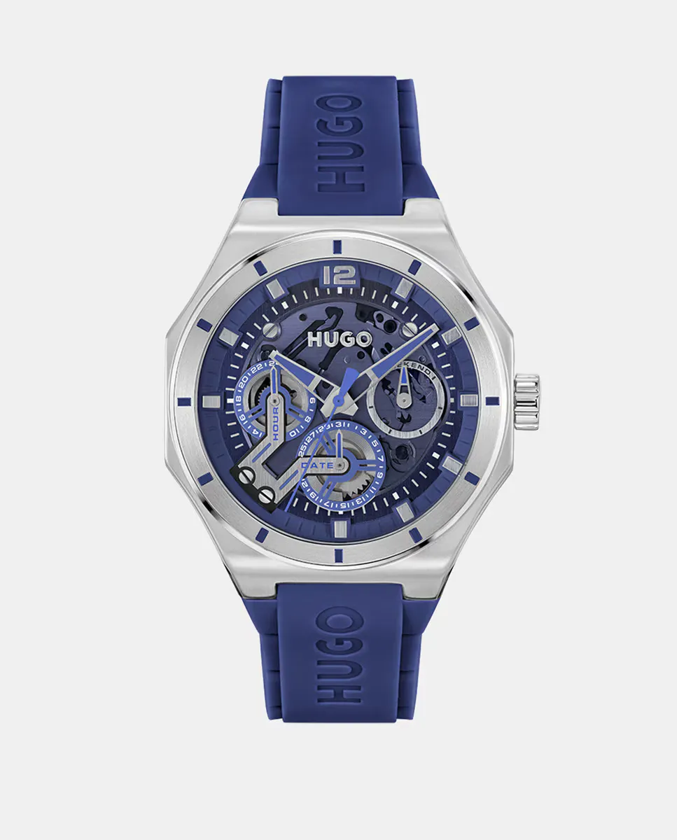 Grail Skeleton 1530375 Многофункциональные синие силиконовые мужские часы Hugo
Grail Skeleton 1530375 Многофункциональные синие силиконовые мужские часы Hugo