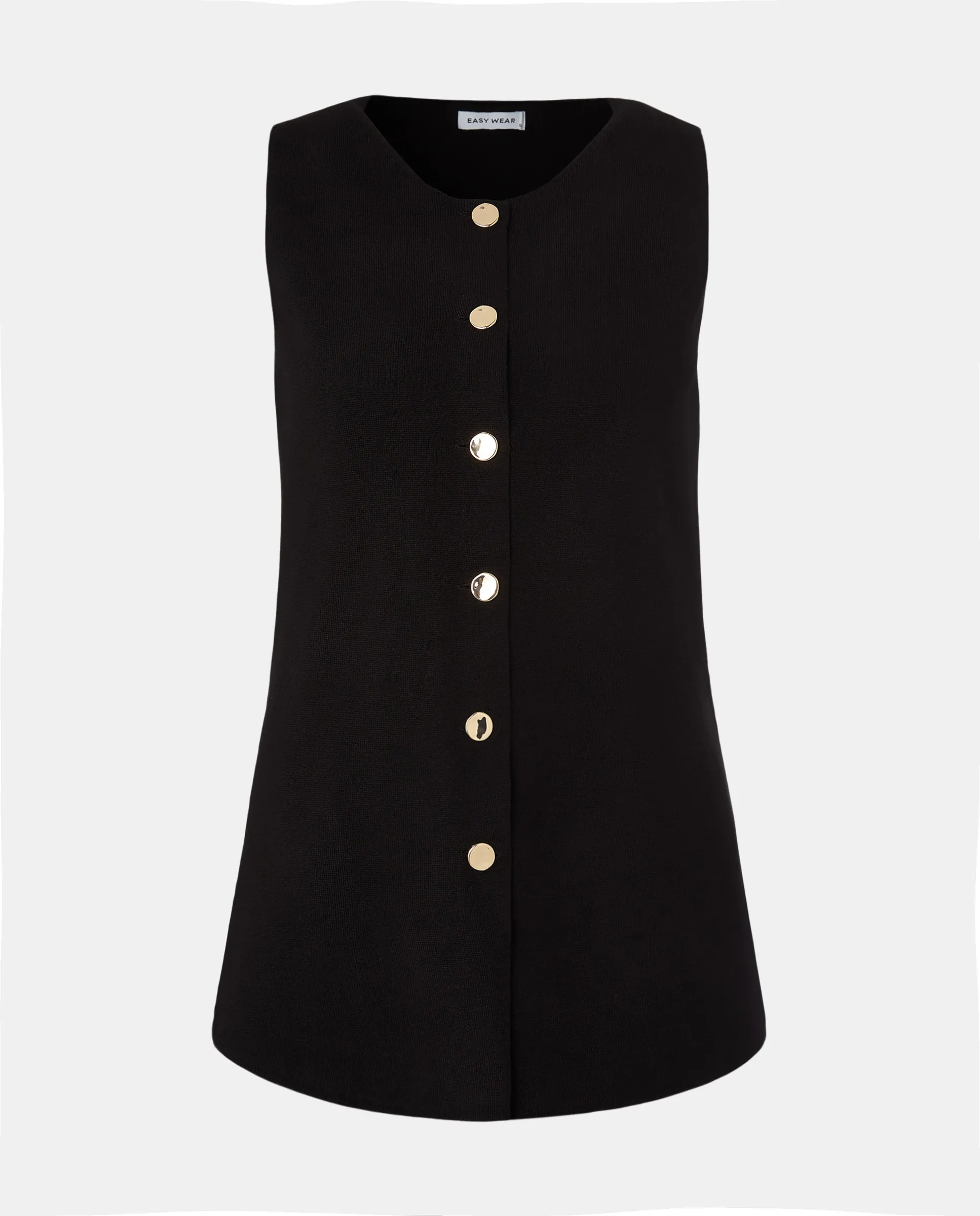Женский вязаный жилет с металлическими пуговицами Easy Wear, черный
Женский вязаный жилет с металлическими пуговицами Easy Wear, черный