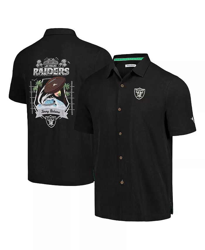 Мужская черная кнопочная рубашка Las Vegas Raiders Tidal Kickoff Camp Tommy Bahama
Мужская черная кнопочная рубашка Las Vegas Raiders Tidal Kickoff Camp Tommy Bahama