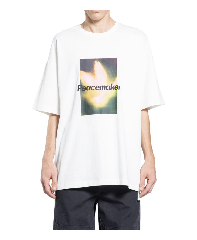 Хлопковая футболка с сезонным принтом в виде птиц Oamc, белый
Хлопковая футболка с сезонным принтом в виде птиц Oamc, белый