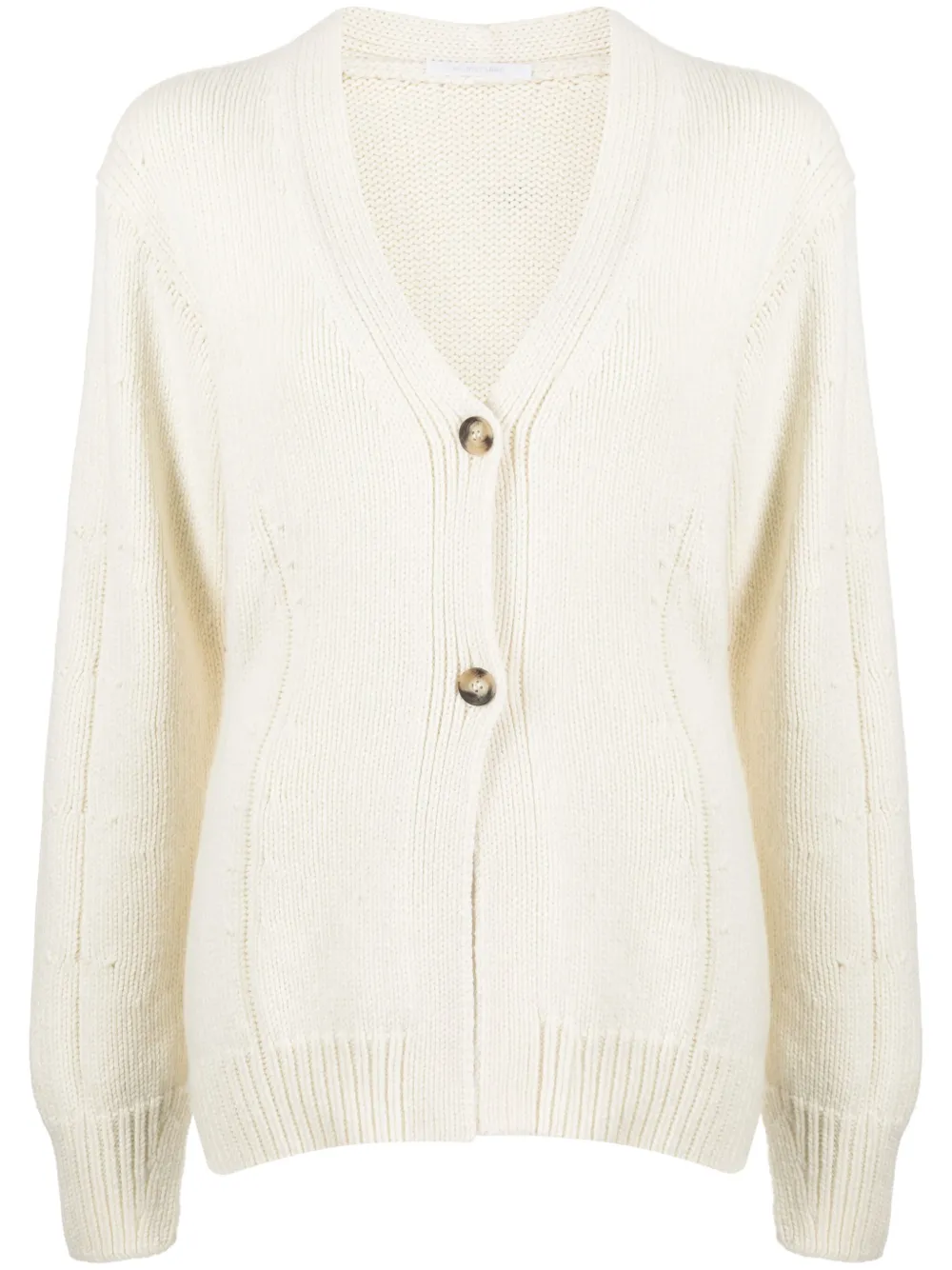 Кардиган с V-образным вырезом Helmut Lang, белый
Кардиган с V-образным вырезом Helmut Lang, белый