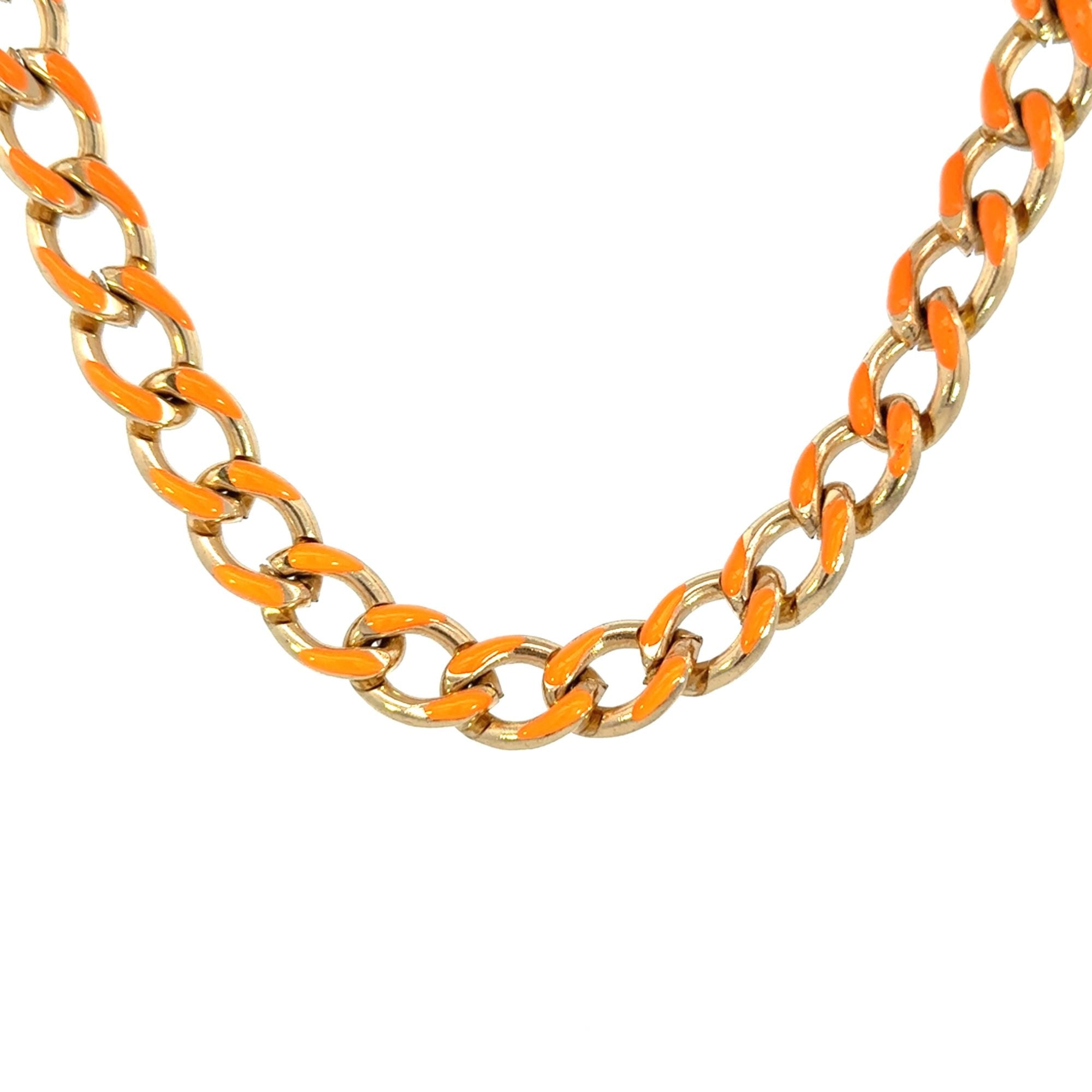 Ожерелье из желтого золота 14 карат с латунной эмалью Savvy Cie Jewels, оранжевый
Ожерелье из желтого золота 14 карат с латунной эмалью Savvy Cie Jewels, оранжевый